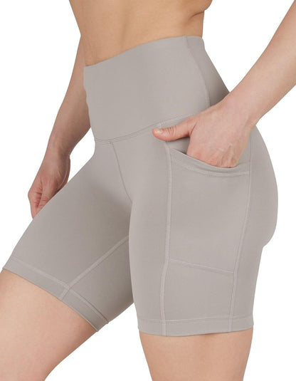 Womens High Waisted Biker Shorts with Side Pockets Workout Shorts 5”, 7”, 9”