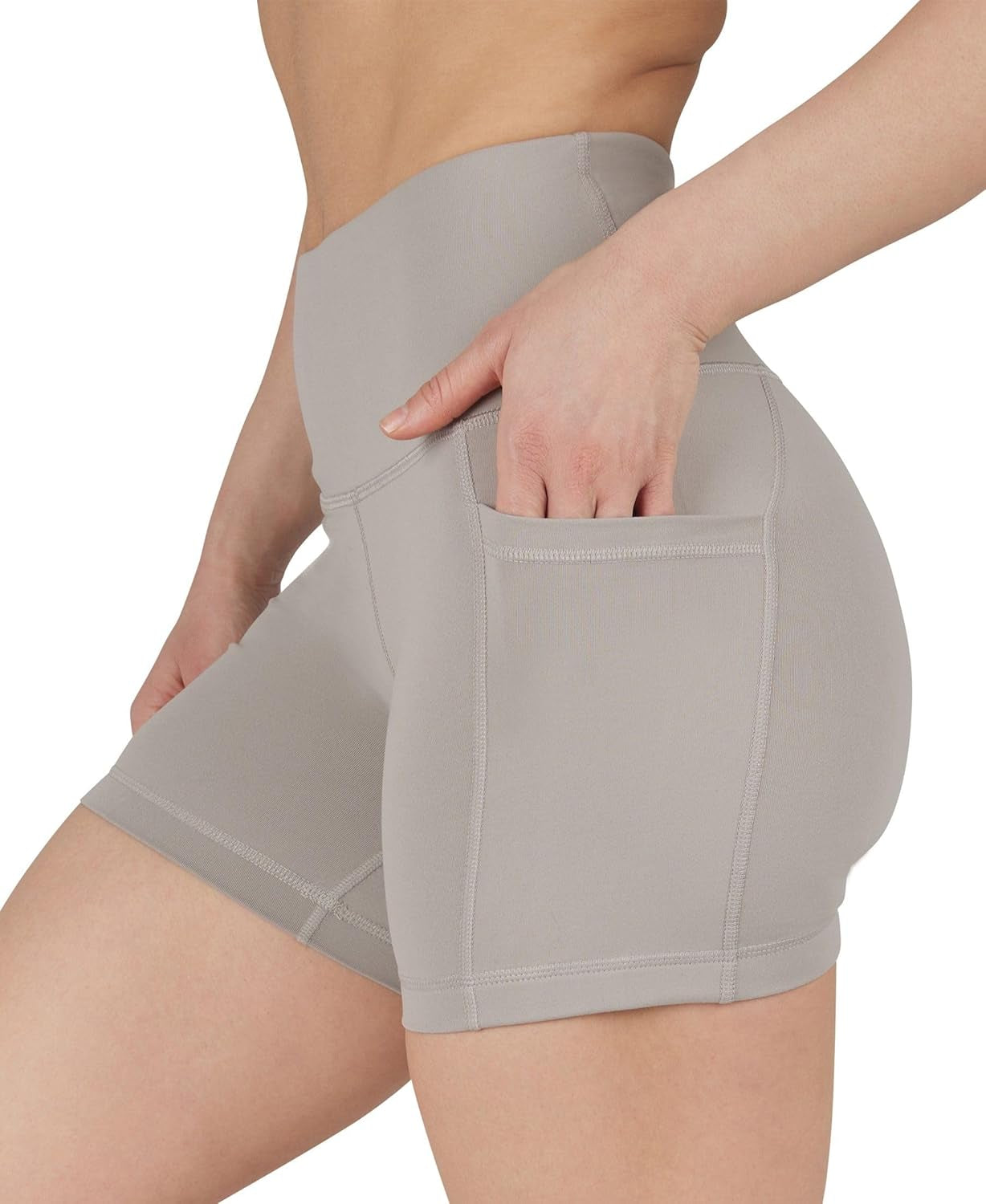 Womens High Waisted Biker Shorts with Side Pockets Workout Shorts 5”, 7”, 9”