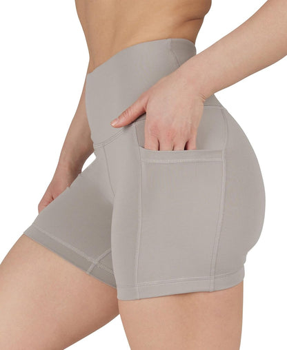 Womens High Waisted Biker Shorts with Side Pockets Workout Shorts 5”, 7”, 9”