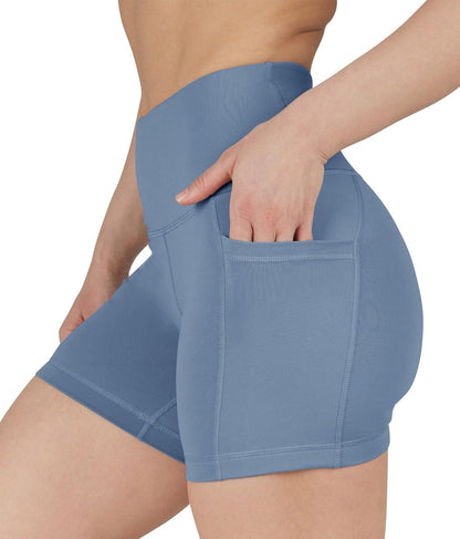 Womens High Waisted Biker Shorts with Side Pockets Workout Shorts 5”, 7”, 9”