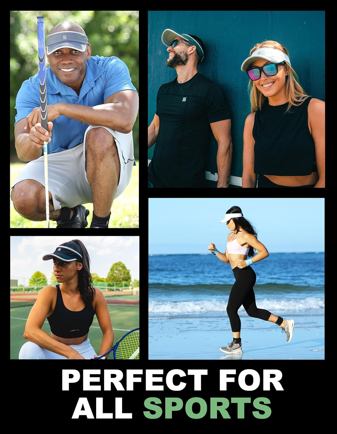 Sport Visor for Women. Sweat‑Wicking Visor for Running, Pickleball, Tennis & Golf. Lightweight & Adjustable Fit