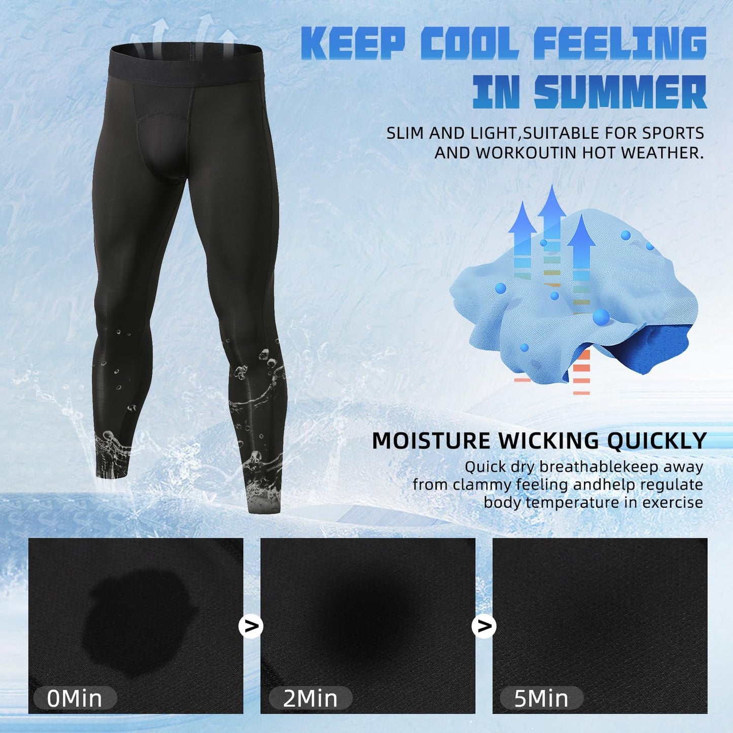 Men'S Compression Pants Athletic Base Layer Tights Leggings for Workout Running Sport Gym Yoga