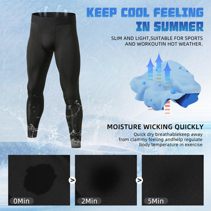 Men'S Compression Pants Athletic Base Layer Tights Leggings for Workout Running Sport Gym Yoga