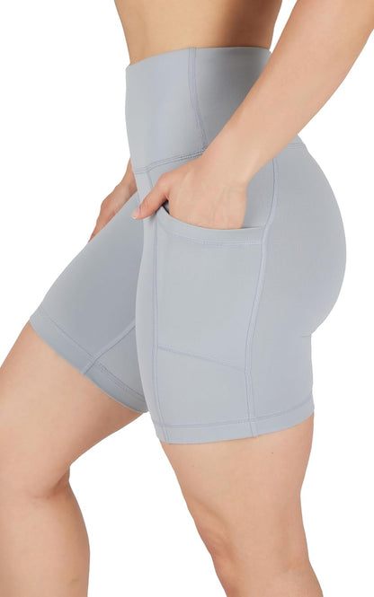 Womens High Waisted Biker Shorts with Side Pockets Workout Shorts 5”, 7”, 9”