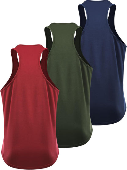 Men'S 3 Pack Running Tank Top Dry Fit Y-Back Athletic Workout Tank Tops