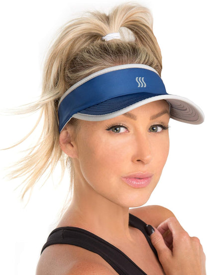 Sport Visor for Women. Sweat‑Wicking Visor for Running, Pickleball, Tennis & Golf. Lightweight & Adjustable Fit
