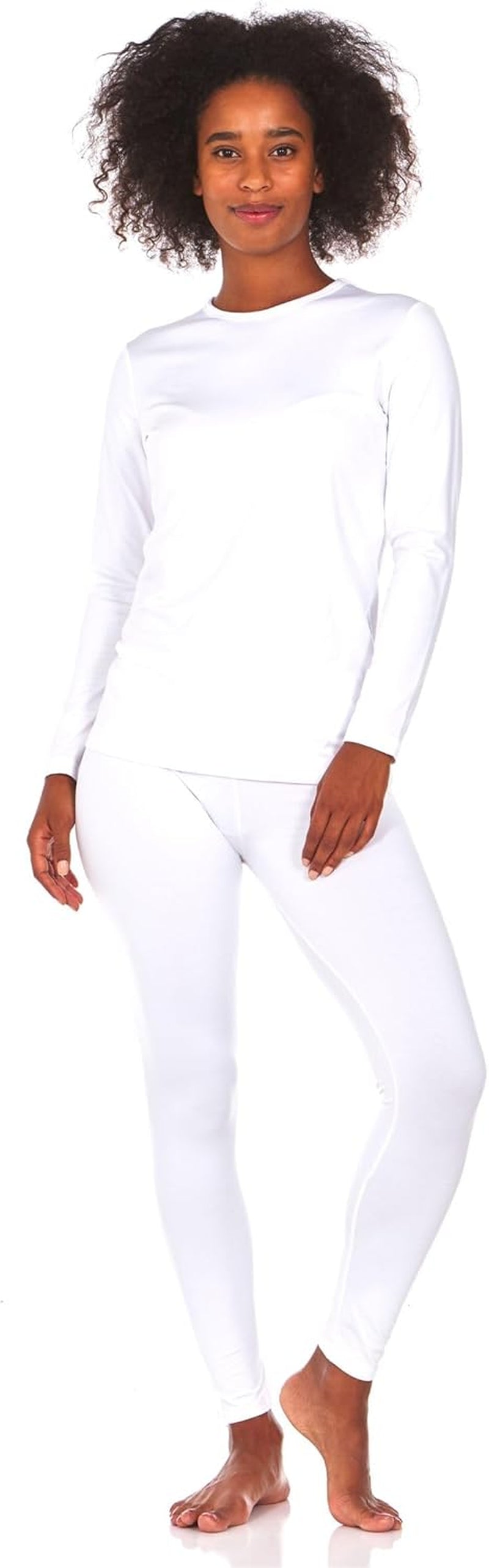 Long Johns Thermal Underwear for Women Fleece Lined Base Layer Pajama Set Cold Weather