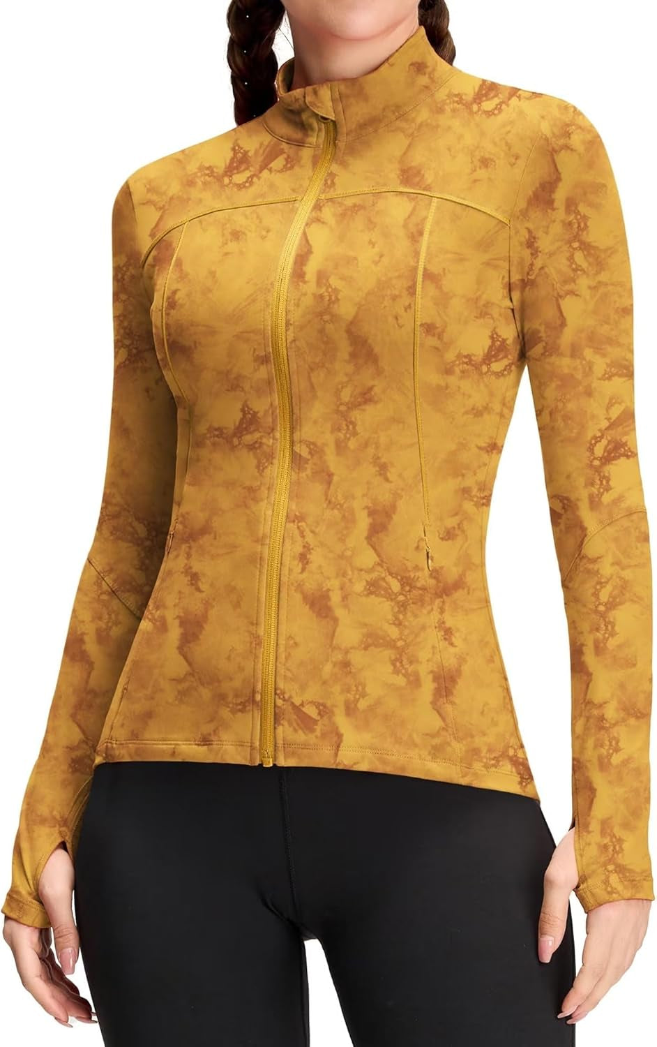 Womens Running Jackets Athletic Workout Scrub Jacket Track Full Zip up Gym for Women Yoga Top