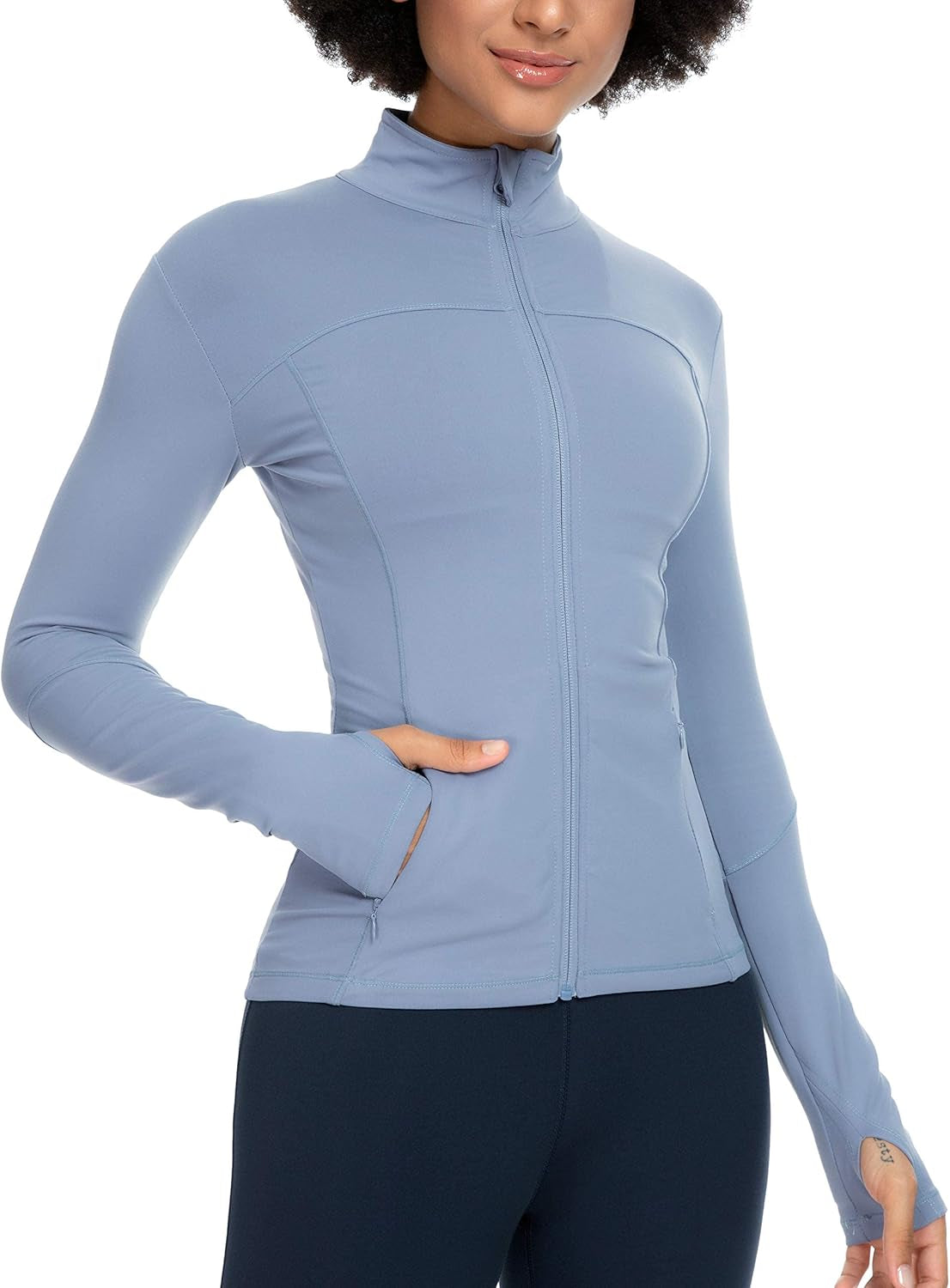 Womens Running Jackets Athletic Workout Scrub Jacket Track Full Zip up Gym for Women Yoga Top