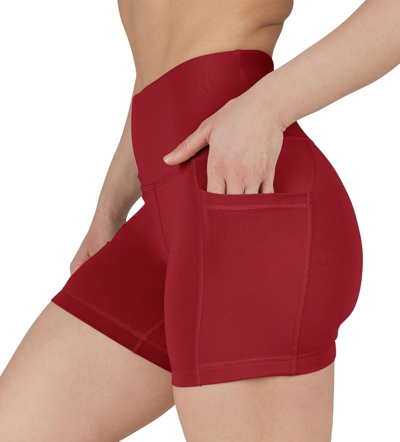 Womens High Waisted Biker Shorts with Side Pockets Workout Shorts 5”, 7”, 9”