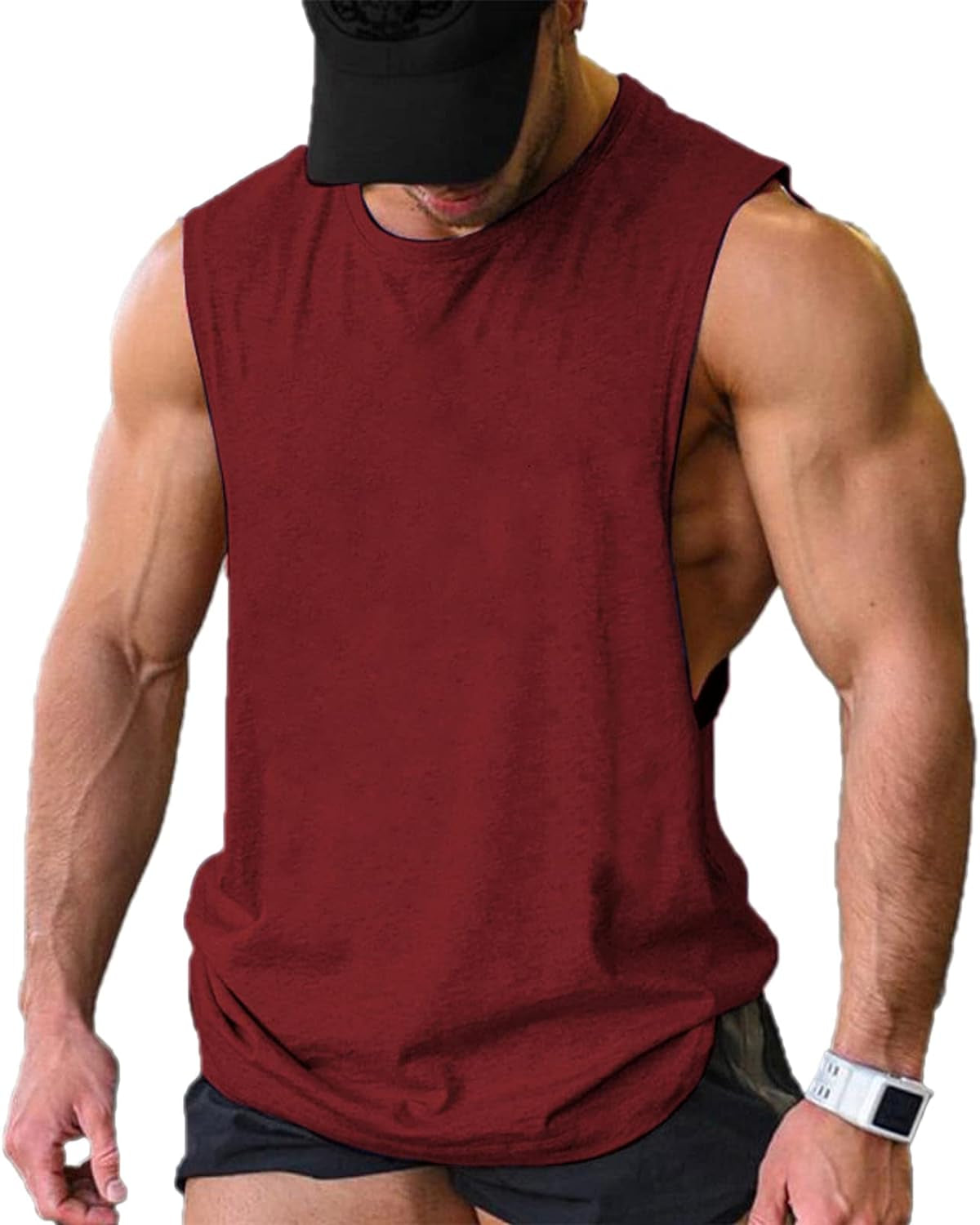 Men Workout Tank Top 2 Pack Gym Bodybuilding Sleeveless Muscle T Shirts