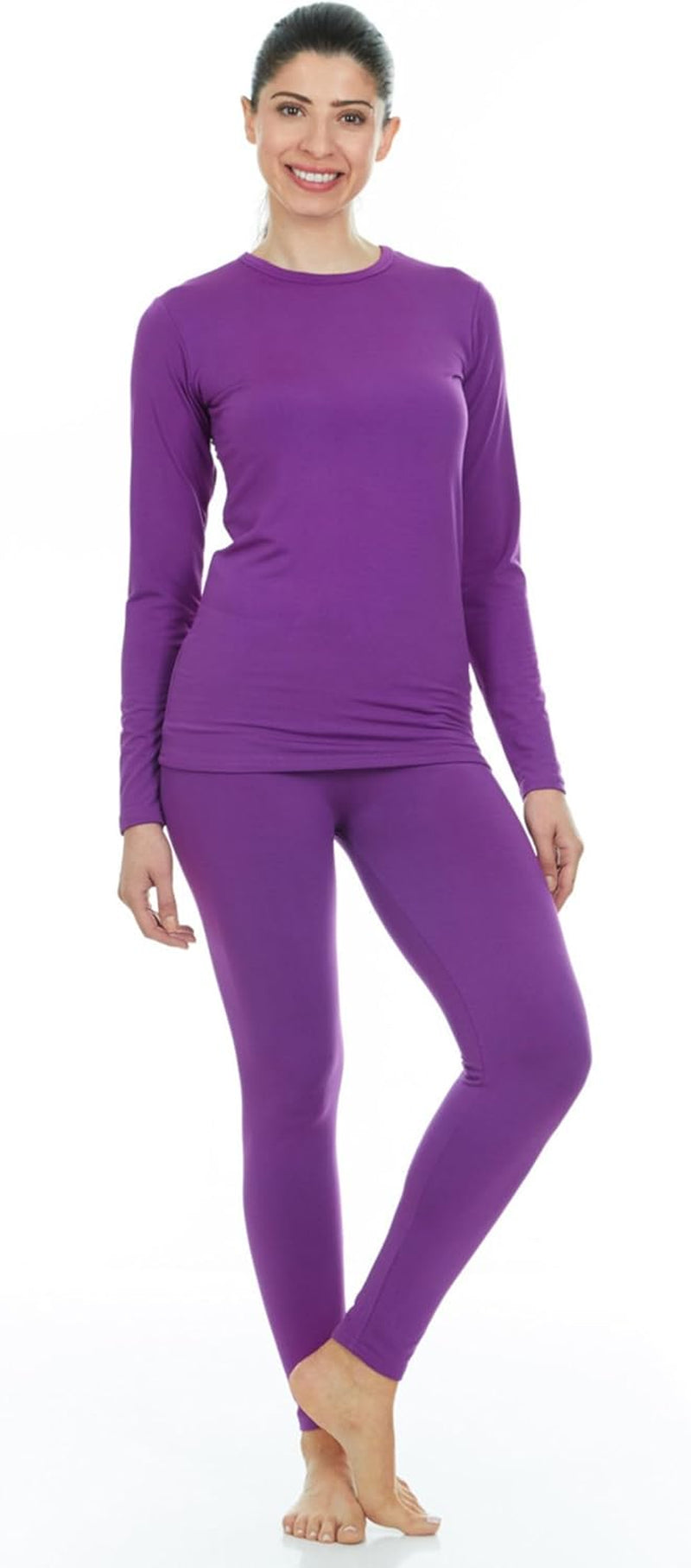 Long Johns Thermal Underwear for Women Fleece Lined Base Layer Pajama Set Cold Weather