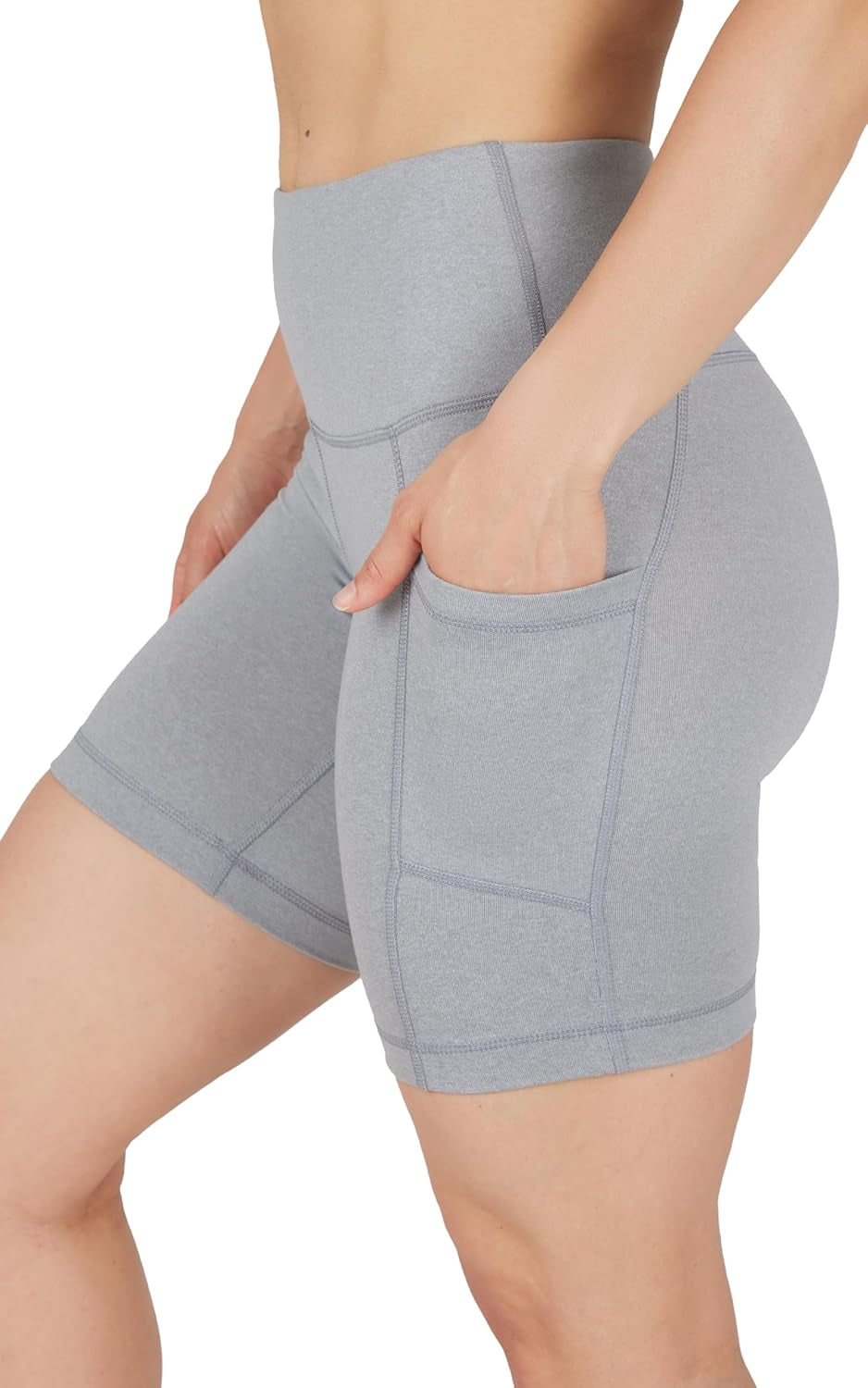 Womens High Waisted Biker Shorts with Side Pockets Workout Shorts 5”, 7”, 9”