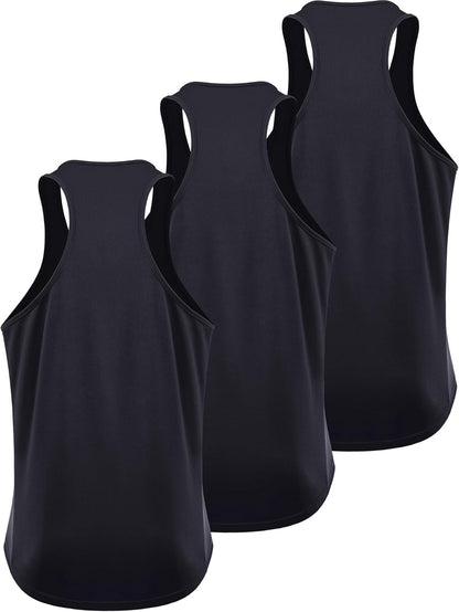 Men'S 3 Pack Running Tank Top Dry Fit Y-Back Athletic Workout Tank Tops