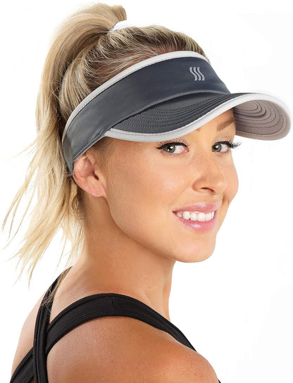 Sport Visor for Women. Sweat‑Wicking Visor for Running, Pickleball, Tennis & Golf. Lightweight & Adjustable Fit