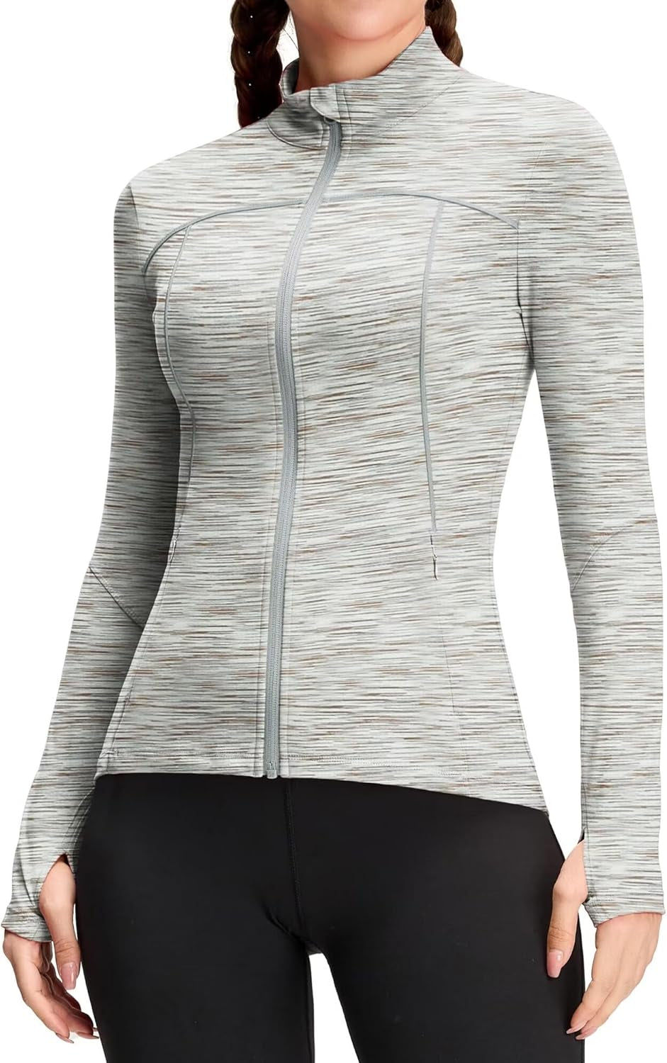 Womens Running Jackets Athletic Workout Scrub Jacket Track Full Zip up Gym for Women Yoga Top