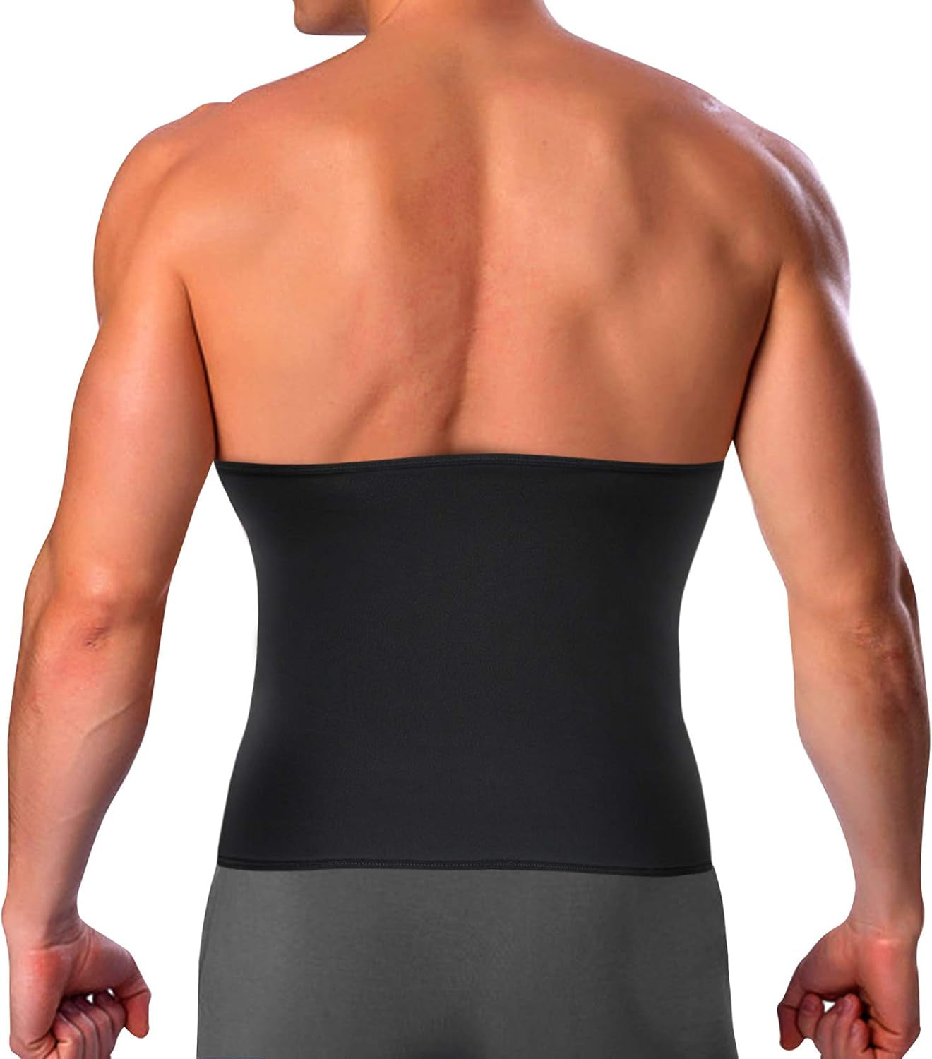 Waist Trimmer for Men Weight Loss,Stomach Trainer Sweat Workout Shaper,Neoprene-Free Slimming Sauna Belt