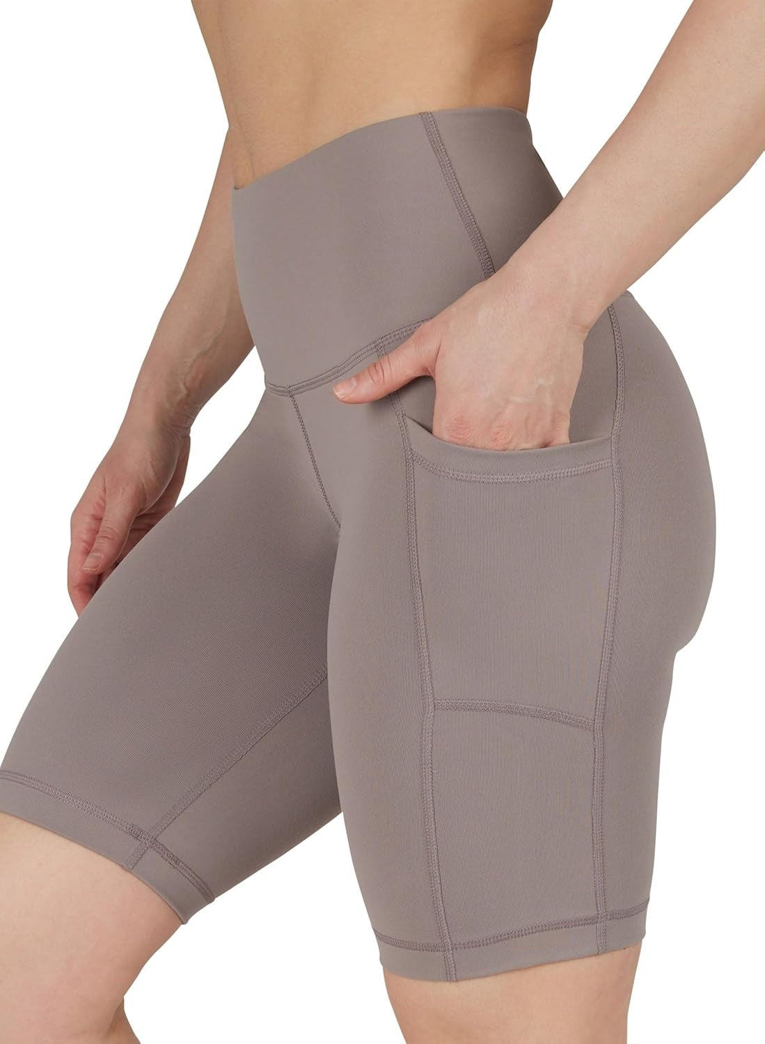 Womens High Waisted Biker Shorts with Side Pockets Workout Shorts 5”, 7”, 9”