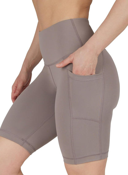 Womens High Waisted Biker Shorts with Side Pockets Workout Shorts 5”, 7”, 9”