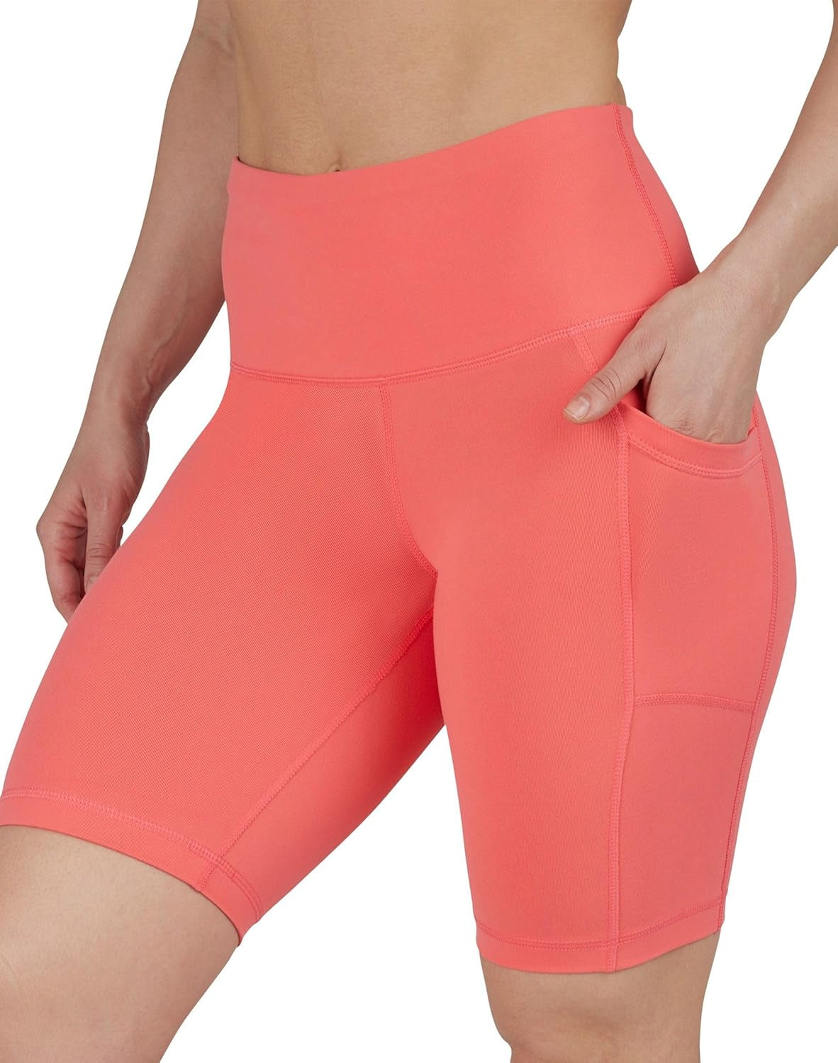 Womens High Waisted Biker Shorts with Side Pockets Workout Shorts 5”, 7”, 9”