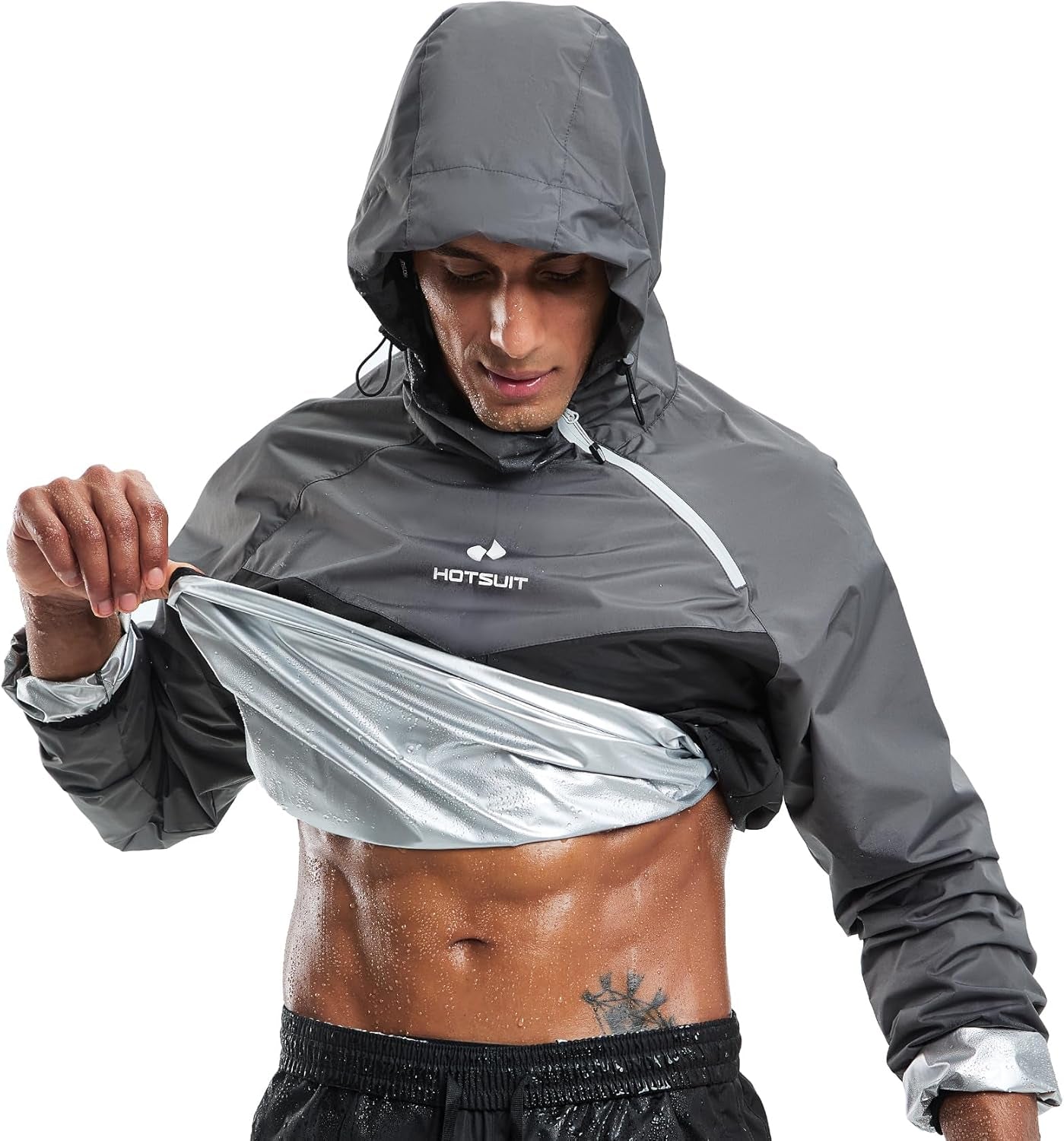 Sauna Suit for Men Sweat Sauna Jacket Pant Gym Workout Sweat Suits