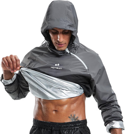 Sauna Suit for Men Sweat Sauna Jacket Pant Gym Workout Sweat Suits