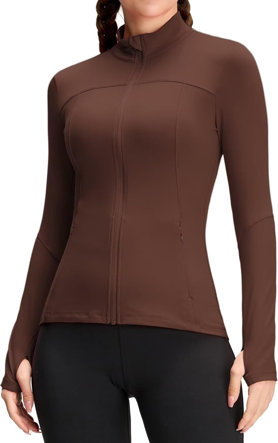 Womens Running Jackets Athletic Workout Scrub Jacket Track Full Zip up Gym for Women Yoga Top