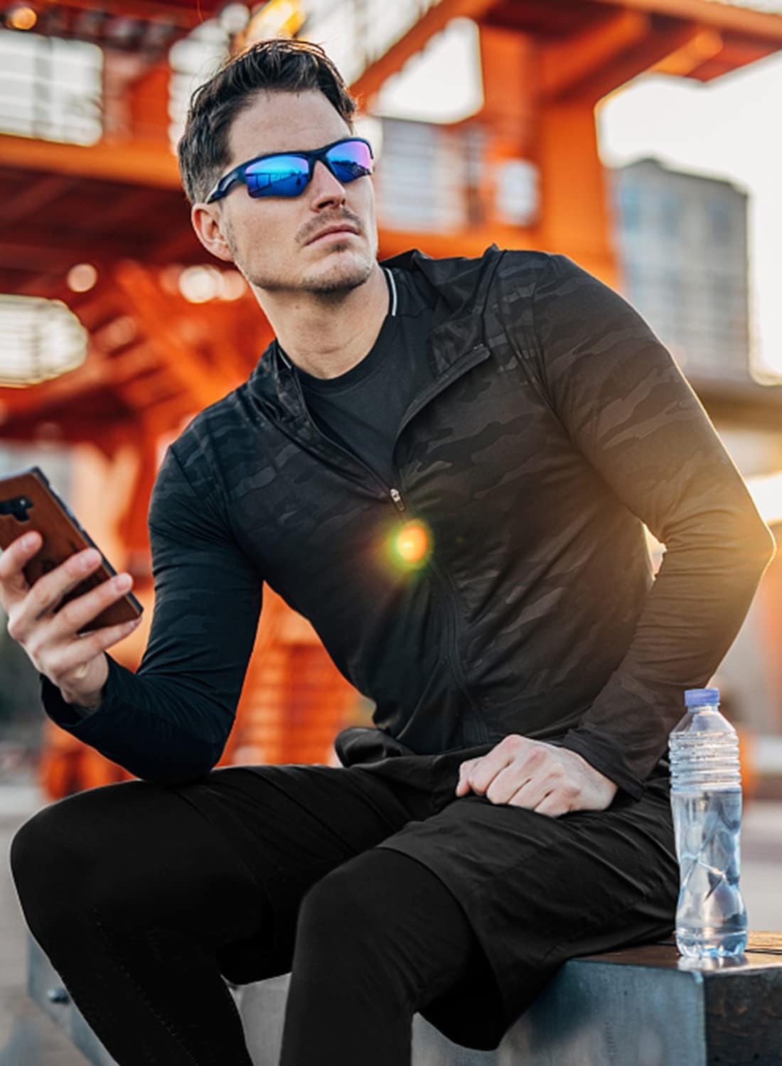 Men'S 2 in 1 Running Pants, Gym Workout Compression Pants for Men Training Athletic