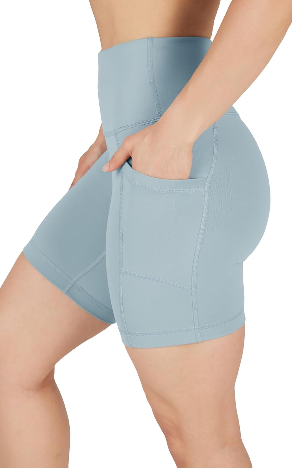 Womens High Waisted Biker Shorts with Side Pockets Workout Shorts 5”, 7”, 9”