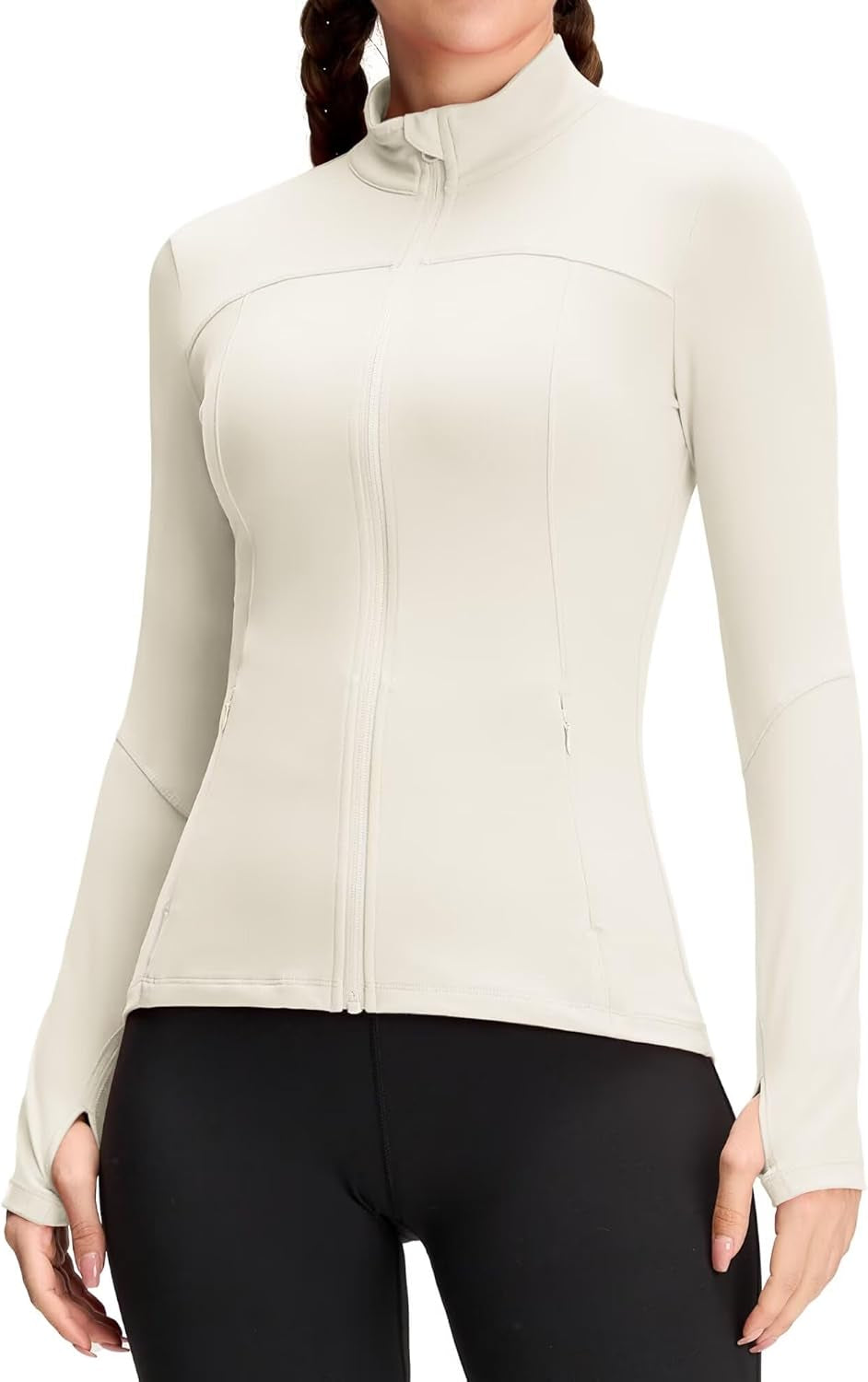 Womens Running Jackets Athletic Workout Scrub Jacket Track Full Zip up Gym for Women Yoga Top