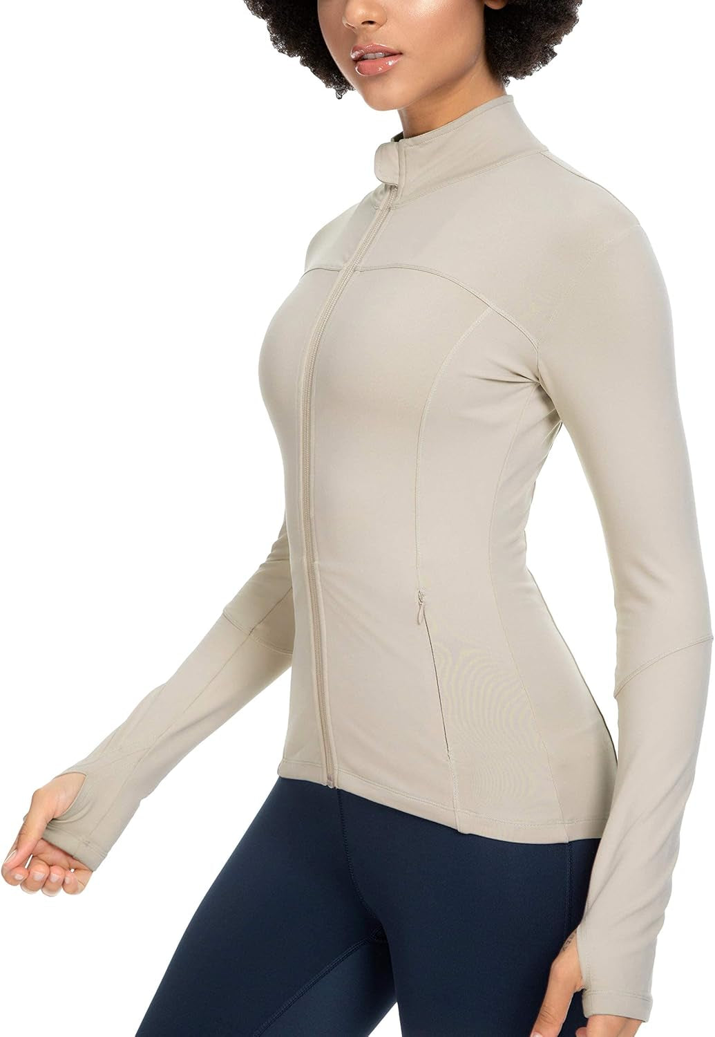 Womens Running Jackets Athletic Workout Scrub Jacket Track Full Zip up Gym for Women Yoga Top