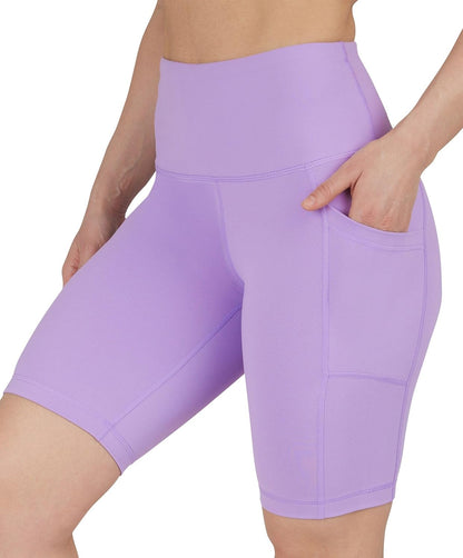 Womens High Waisted Biker Shorts with Side Pockets Workout Shorts 5”, 7”, 9”