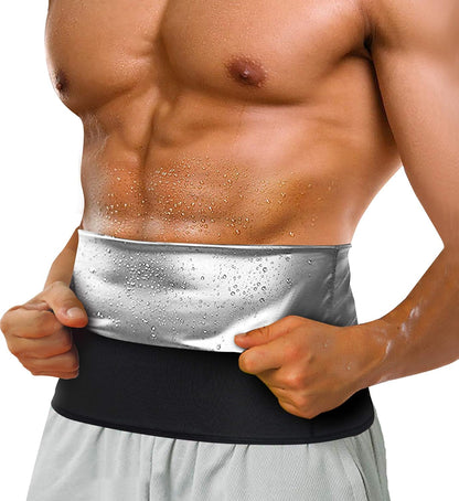 Waist Trimmer for Men Weight Loss,Stomach Trainer Sweat Workout Shaper,Neoprene-Free Slimming Sauna Belt