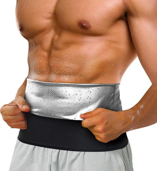 Waist Trimmer for Men Weight Loss,Stomach Trainer Sweat Workout Shaper,Neoprene-Free Slimming Sauna Belt