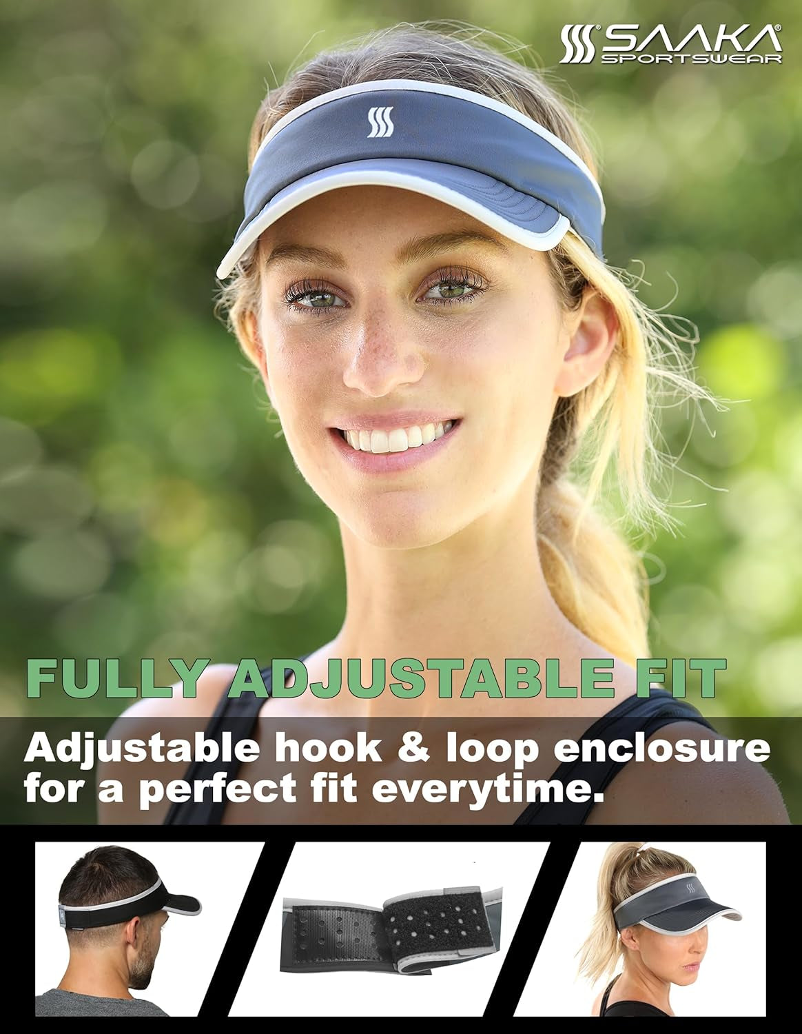 Sport Visor for Women. Sweat‑Wicking Visor for Running, Pickleball, Tennis & Golf. Lightweight & Adjustable Fit